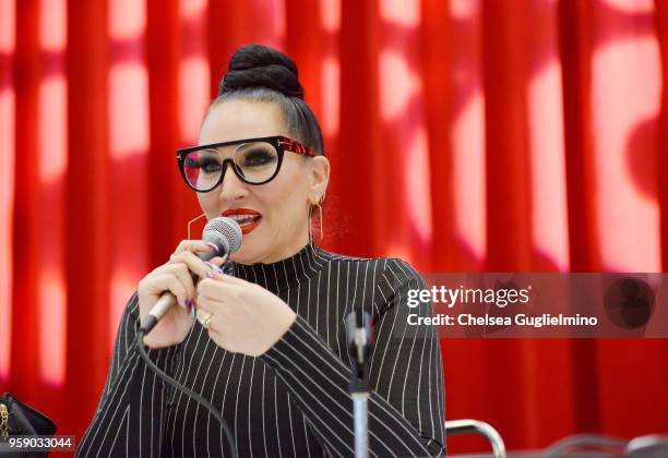 Michelle Visage speaks at 4th Annual RuPaul's DragCon at Los Angeles Convention Center on May 13, 2018 in Los Angeles, California.