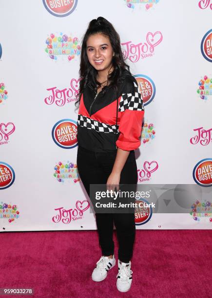 Amber Romero attends JoJo Siwa's 15th Birthday Party at Dave & Busters on May 15, 2018 in Hollywood, California.