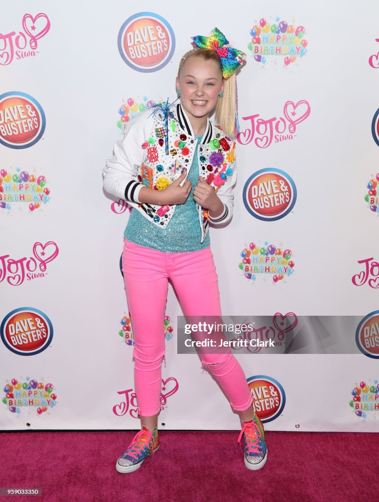 JoJo Siwa attends her 15th Birthday Party at Dave & Busters on May