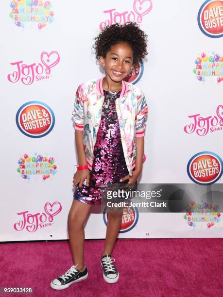 Jordyn Curet attends JoJo Siwa's 15th Birthday Party at Dave & Busters on May 15, 2018 in Hollywood, California.