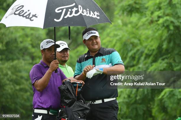 Prom Meesawat of Thailand pictured during practice round ahead of 2018 Asia Pacific Classic at St. Andrews Golf Club on May 16, 2018 in Zhengzhou,...