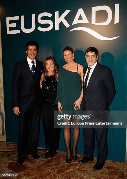 Jorge Fer2nandez, Amaia Montero, Anne Igartiburu and Patxi Lopez attend the promotion of tourism in the Basque Country, their native region, on...