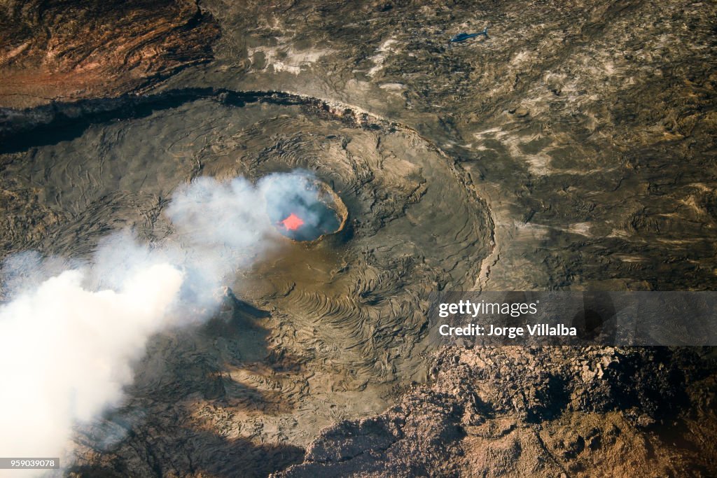 Kīlauea pele erupting at the Hawaii volcanoes national park