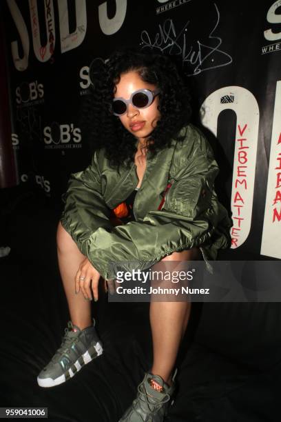 Recording artist Ella Mai backstage at S.O.B.'s on May 15, 2018 in New York City.