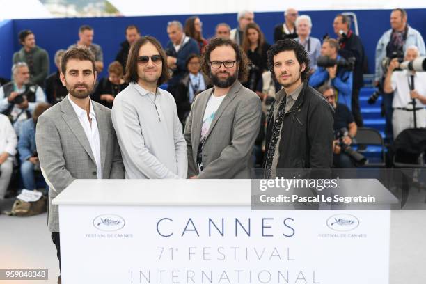 Cinematographer Mike Gioulakis, director David Robert Mitchell, film editor Julio Perez IV and composer Rich Vreeland attends "Under The Silver Lake"...