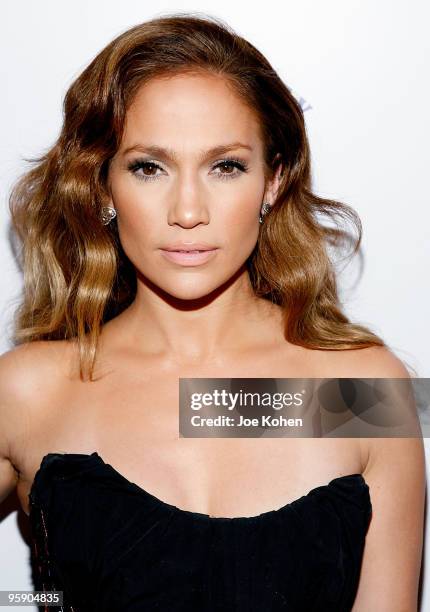 Actress Jennifer Lopez attends Scott Barnes' "About Face" book launch party at Provocateur at The Hotel Gansevoort on January 20, 2010 in New York...