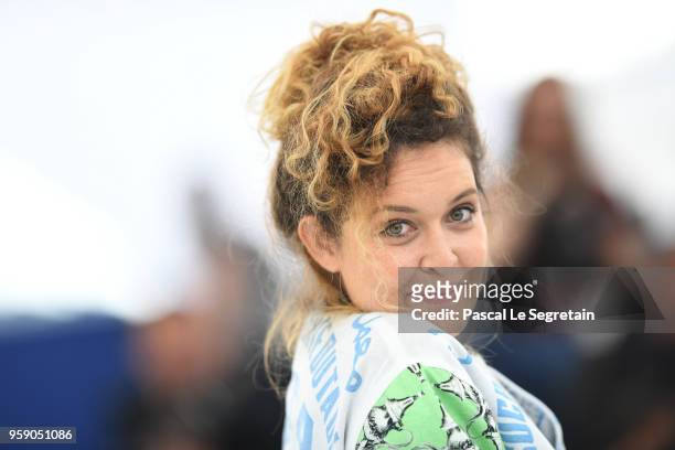 Director Meryem Benm'Barek-Aloisi attends "Sofia" Photocall during the 71st annual Cannes Film Festival at Palais des Festivals on May 16, 2018 in...