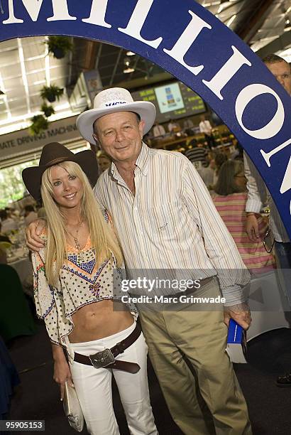 Tara Reid and Gerry Harvey, Magic Millions co-owner