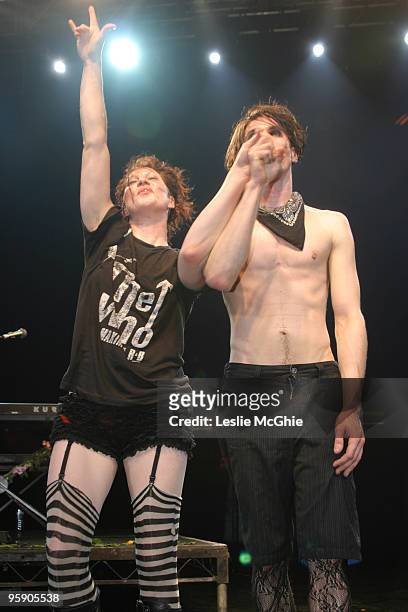 Amanda Palmer and Brian Viglione of The Dresden Dolls in concert