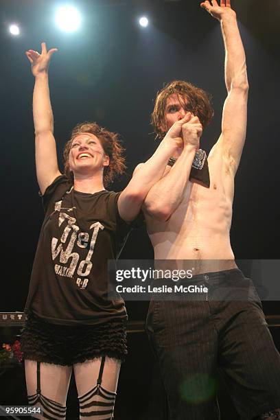 Amanda Palmer and Brian Viglione of The Dresden Dolls in concert