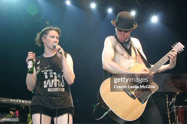 Amanda Palmer and Brian Viglione of The Dresden Dolls in concert