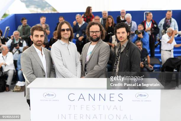 Cinematographer Mike Gioulakis, director David Robert Mitchell, film editor Julio Perez IV and composer Rich Vreeland attends "Under The Silver Lake"...