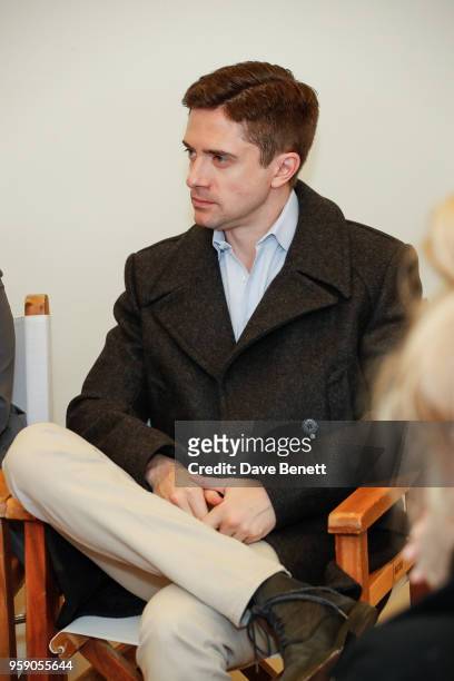 Topher Grace at the HFPA Lounge at Nikki Beach on May 16, 2018 in Cannes, France.