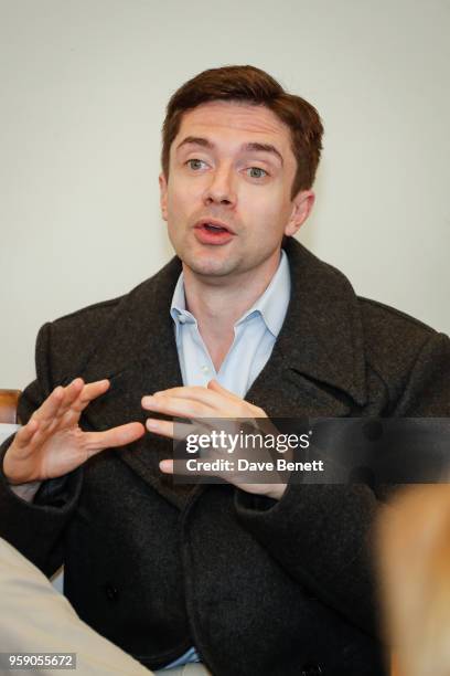 Topher Grace at the HFPA Lounge at Nikki Beach on May 16, 2018 in Cannes, France.