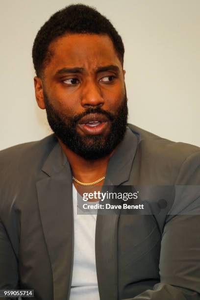 John David Washington at the HFPA Lounge at Nikki Beach on May 16, 2018 in Cannes, France.