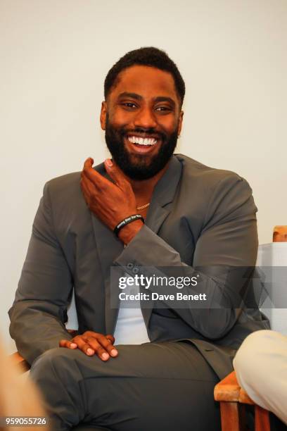 John David Washington at the HFPA Lounge at Nikki Beach on May 16, 2018 in Cannes, France.