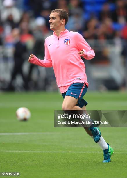 Antoine Griezmann of Atletico Madrid during a training session at Stade de Lyon ahead of the UEFA Europa League Final between Olympique de Marseille...