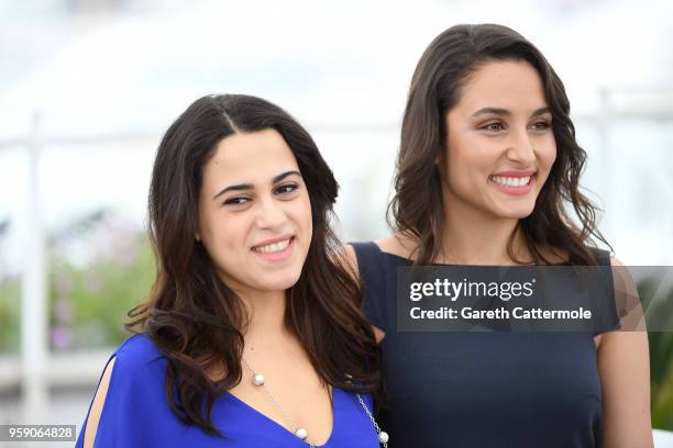 Actresses Maha Allen and Sarah Perles attend "Sofia" Photocall during the 71st annual Cannes Film Festival at Palais des Festivals on May 16, 2018 in...