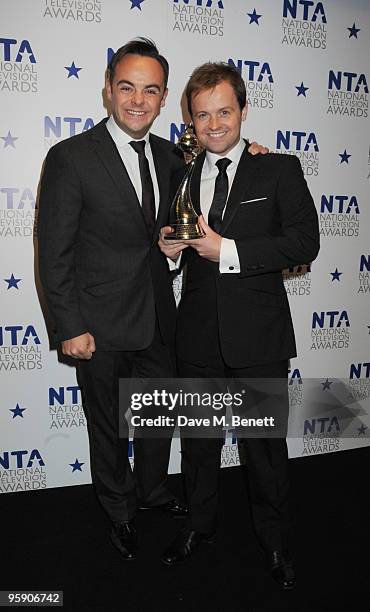 Ant McPartlin and Declan Donnelly attend the National Television Awards at the O2 Arena on January 20, 2010 in London, England.