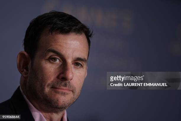 Producer Chris Bender attends on May 16, 2018 a press conference for the film "Under the Silver Lake" at the 71st edition of the Cannes Film Festival...