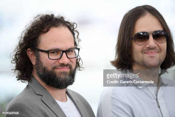 Film editor Julio Perez IV and Director David Robert Mitchell attend the photocall for the "Under The Silver Lake" during the 71st annual Cannes Film...