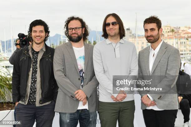 Composer Rich Vreeland, film editor Julio Perez IV, director David Robert Mitchell and cinematographer Mike Gioulakis attend "Under The Silver Lake"...