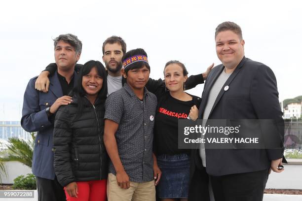 Brazilian producer Ricardo Alves Jr., Brazilian actress Koto Kraho, Portuguese film director Joao Salaviza, Brazilian actor Ihjac Kraho, Brazilian...