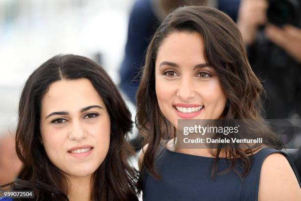 Actresses Maha Allen and Sarah Perles attend the photocall for the "Sofia" during the 71st annual Cannes Film Festival at Palais des Festivals on May...