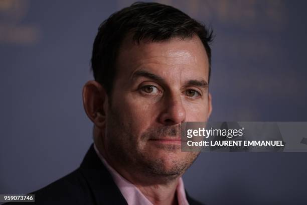 Producer Chris Bender attends a press conference on May 16, 2018 for the film "Under the Silver Lake" at the 71st edition of the Cannes Film Festival...