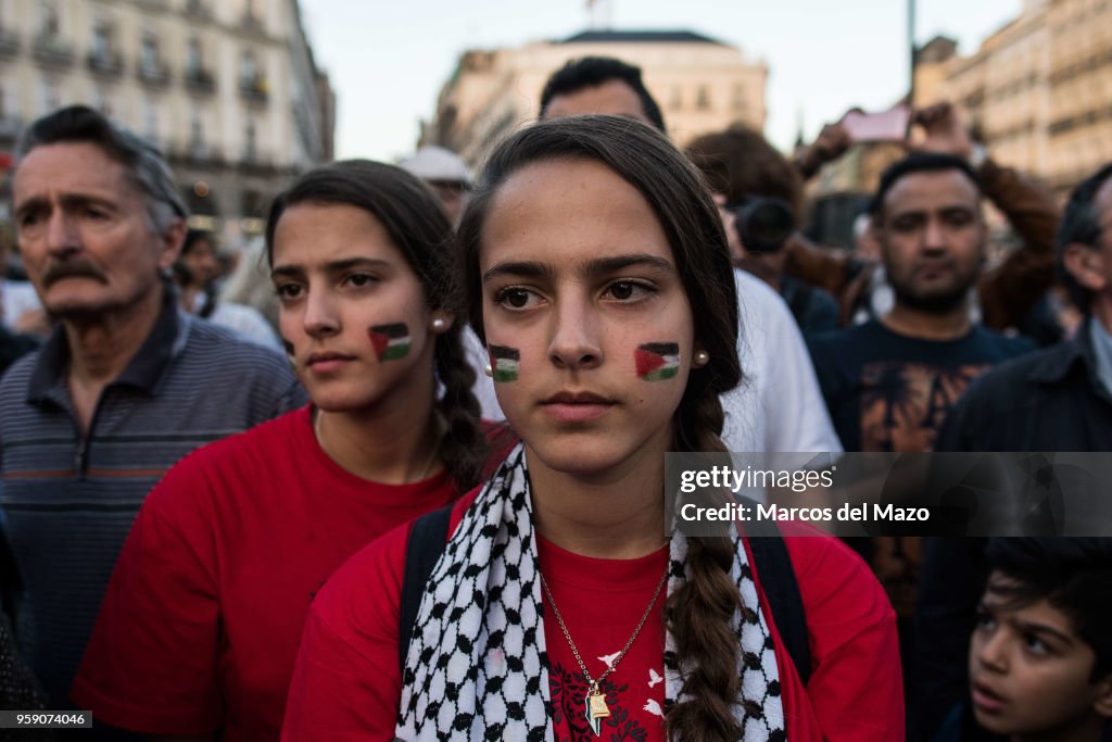 Two young women protesting against the latest deaths in Gaza...