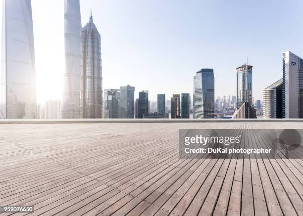 financial city shanghai - boardwalk ストックフォトと画像