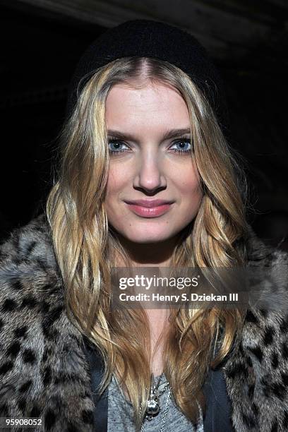 Lily Donaldson attends the "Sophomore Spring 2010 Lookbook" short film premiere party at The Box on January 20, 2010 in New York City.