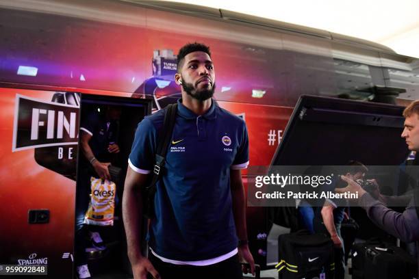 Jason Thompson, #1 of Fenerbahce Dogus Istanbul during the Fenerbahce Dogus Istanbul Arrival to participate of 2018 Turkish Airlines EuroLeague F4 at...