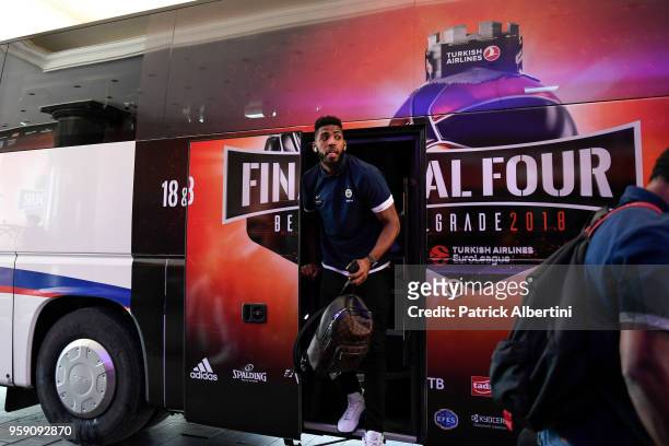 Jason Thompson, #1 of Fenerbahce Dogus Istanbul during the Fenerbahce Dogus Istanbul Arrival to participate of 2018 Turkish Airlines EuroLeague F4 at...