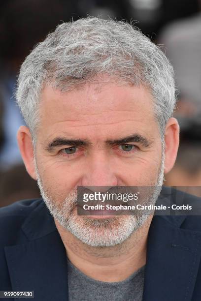 Director Stephane Brize attends "In War " Photocall during the 71st annual Cannes Film Festival at Palais des Festivals on May 16, 2018 in Cannes,...