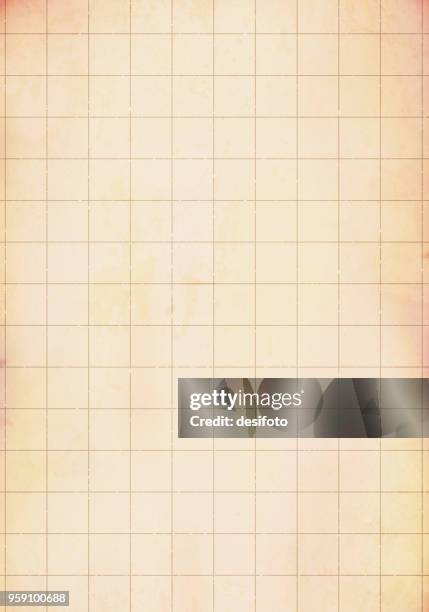 vector background.grunge squared/checkered paper sheet - notebook paper texture stock illustrations