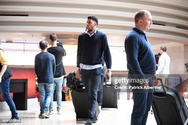 Axel Toupane, #6 of Zalgiris Kaunas during the Zalgiris Kaunas Arrival to participate of 2018 Turkish Airlines EuroLeague F4 at Hyatt Regency Hotel...