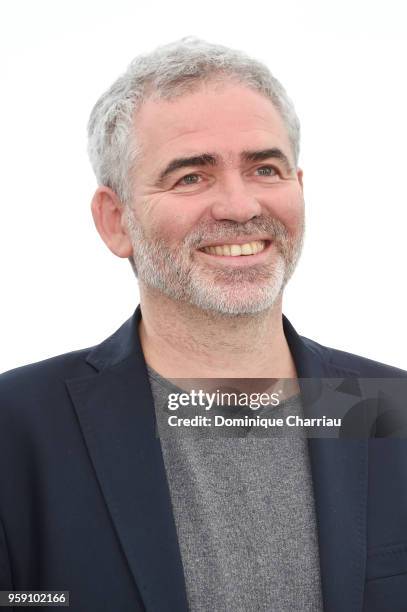 Director Stephane Brize attends "In War " Photocall during the 71st annual Cannes Film Festival at Palais des Festivals on May 16, 2018 in Cannes,...