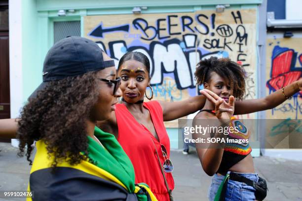Young woman strikes a pose on the second and final day of the 2016 Notting Hill Carnival in west Londonby some accounts the 50th anniversary of the...