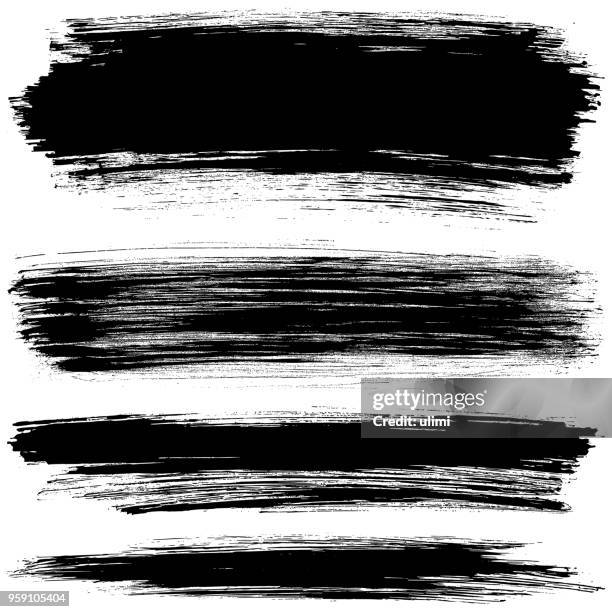 ilustraciones, imágenes clip art, dibujos animados e iconos de stock de cepillo pinceladas - black splatter paint