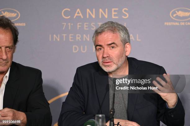Christophe Rossignon attends "In War " Press Conference during the 71st annual Cannes Film Festival at Palais des Festivals on May 16, 2018 in...
