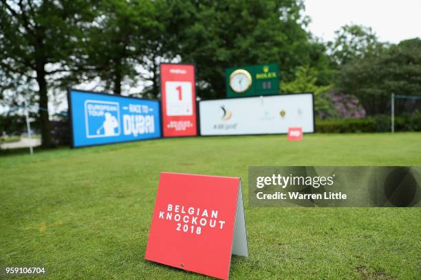 The first tee is pictured ahead of the Belgian Knockout at the Rinkven International GC on May 16, 2018 in Antwerpen, Belgium.