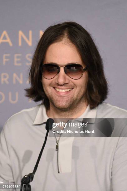 Director David Robert Mitchell attends "Under The Silver Lake" Press Conference during the 71st annual Cannes Film Festival at Palais des Festivals...