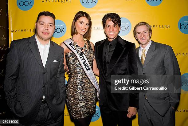 Miss Universe 2009 Stephanie Fernandez and Celebrity Stylist Jorge Ramon attend the "The mun2 Look" VIP Launch Party at 1OAK on January 20, 2010 in...