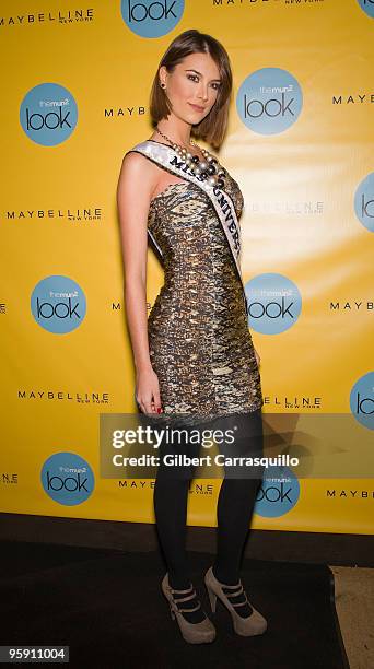 Miss Universe 2009 Stephanie Fernandez attends the "The mun2 Look" VIP Launch Party at 1OAK on January 20, 2010 in New York City.