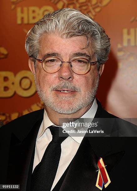 Director George Lucas attends the official HBO after party for the 67th annual Golden Globe Awards at Circa 55 Restaurant at the Beverly Hilton Hotel...