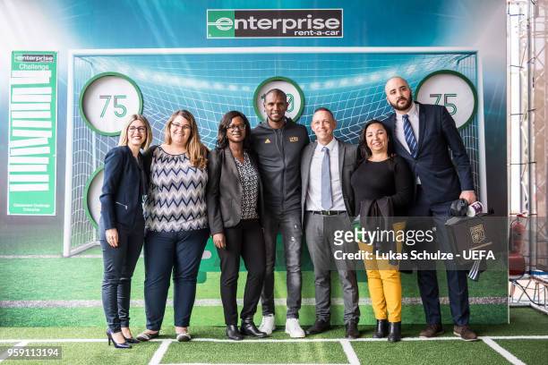 Eric Abidal in the tent of Enterprise at the Fan Zone ahead of the UEFA Europa League Final between Olympique de Marseille and Club Atletico de...
