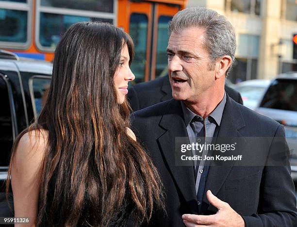 Actor Mel Gibson and girlfriend Oksana Grigorieva arrive at the Los Angeles Industry Screening "Xmen Origins: Wolverine" at Grauman's Chinese Theater...