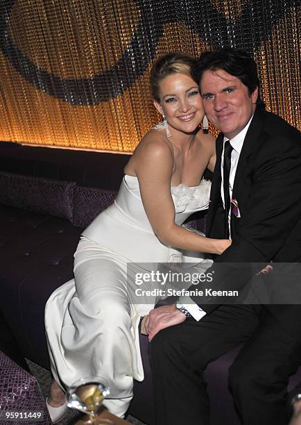 Actress Kate Hudson and director Rob Marshall attend the Weinstein Company Golden Globes after party co-hosted by Martini held at BAR 210 at The...