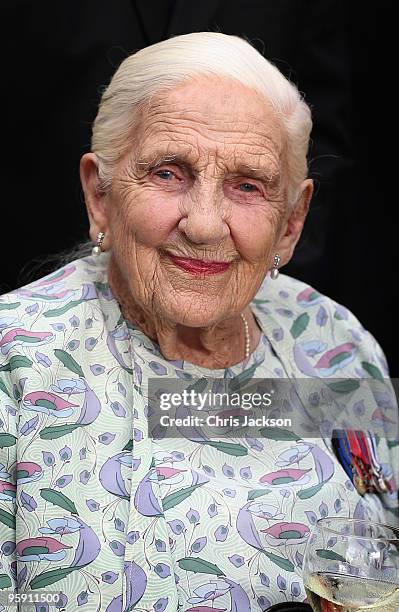 Dame Elizabeth Murdoch attends an Australia Day reception at Government House on the third day of his visit to Australia on January 21, 2010 in...